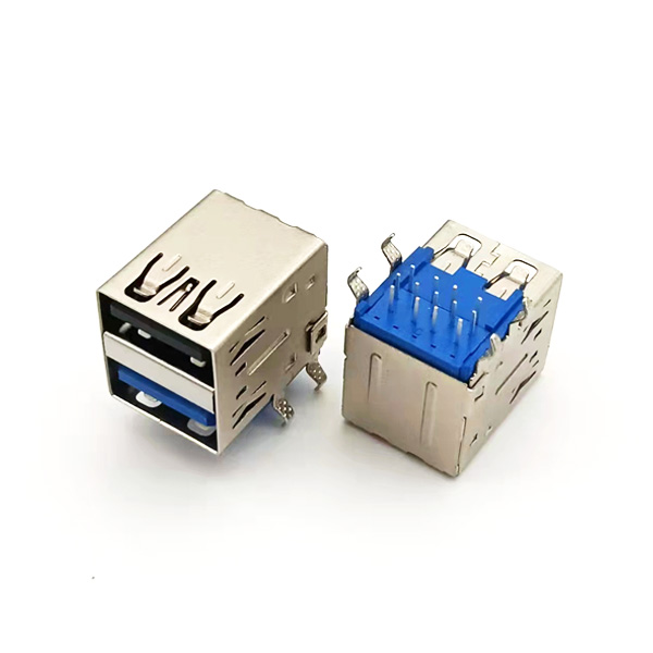 USB2.0+3.0雙層直邊；板上青蛙腳