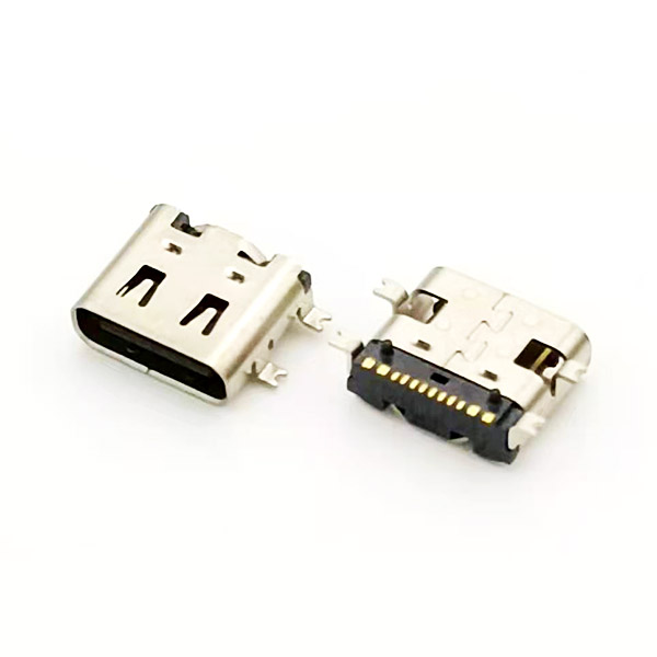 USB TYPE C 16P板上全貼；殼子帶彈